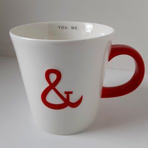 Starbucks You. Me. You & Me White Red Ampersand Cup Mug 12 Oz